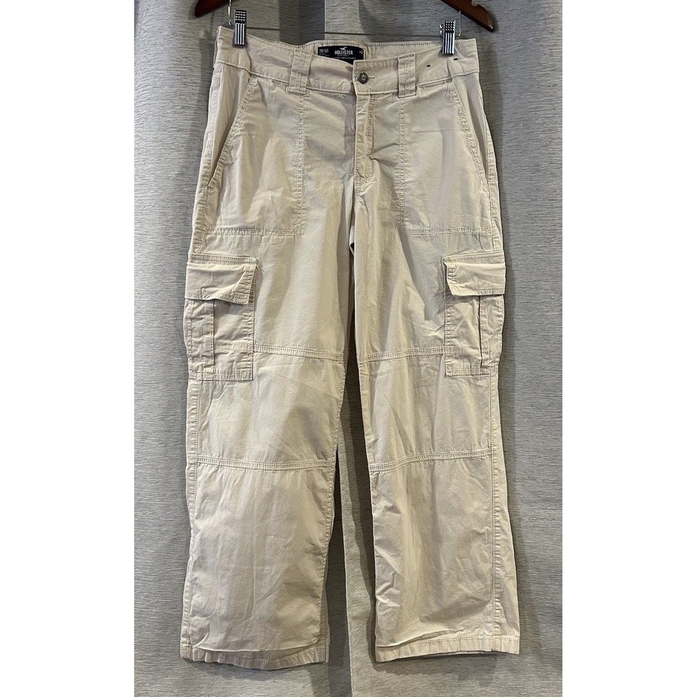 Hollister High Rise Pants Womens Cargo Vintage Baggy Size 28R